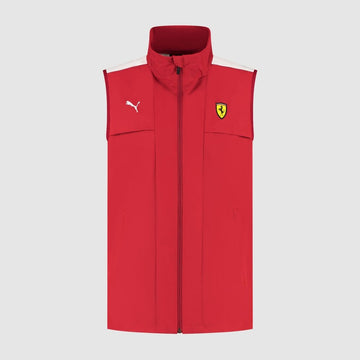 FERRARI MENS SF GILET VEST CHERRY RED